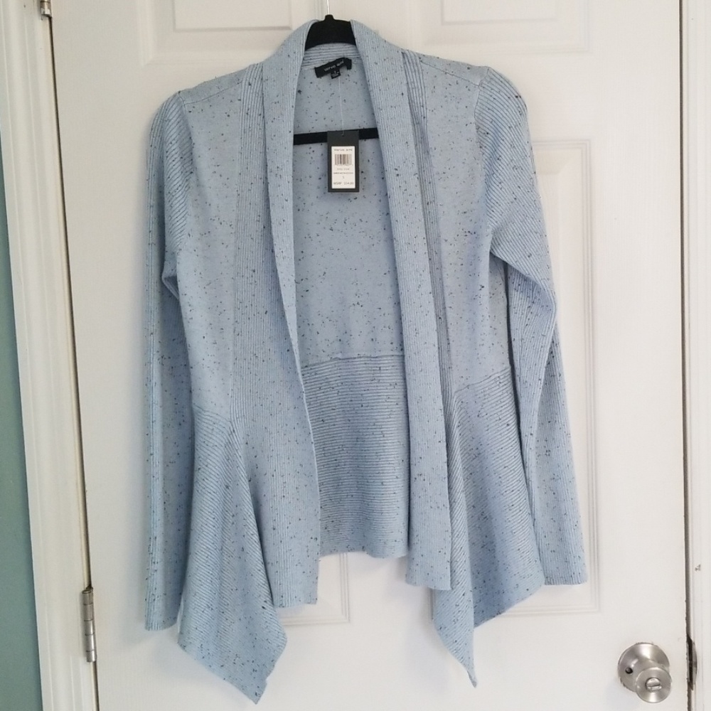 NWT Verve ami light blue rib knit cardigan